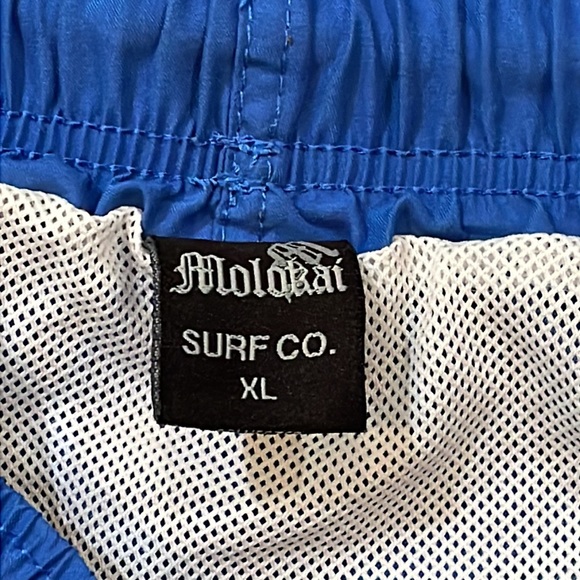 Men’s Swimsuit Size Extra Large Blue Pockets on side Molokai Net Interior - Picture 3 of 11